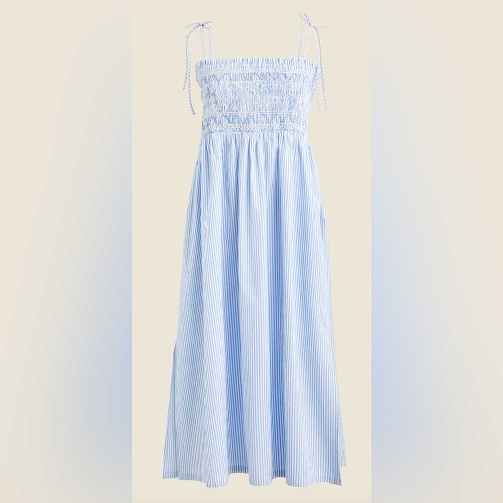 Paloma dress in striped cotton poplin MEDIUM NWOT